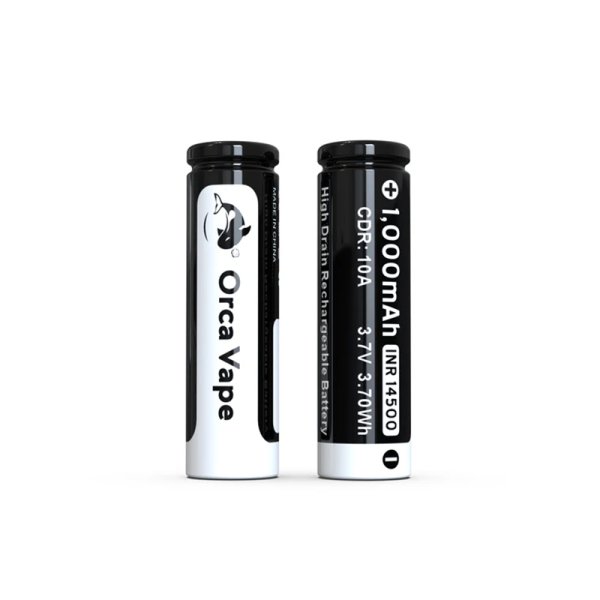 Accu 14500 10A 1000mAh (2pcs) - Orca Vape