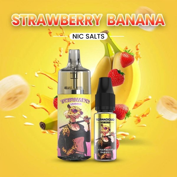 Puff Tornado 10000 TPD Europe Strawberry Banana 20mg