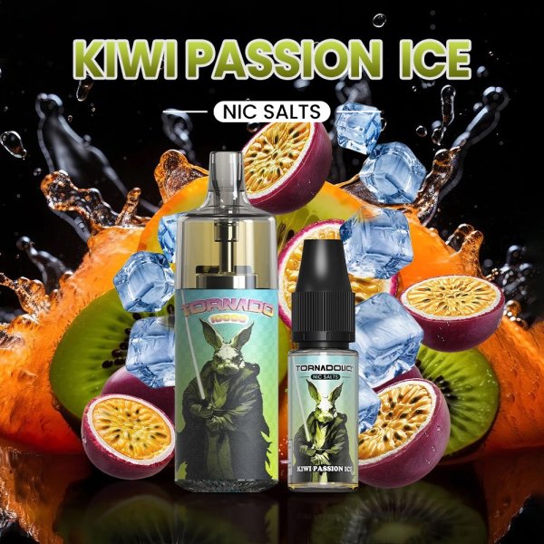 10000 Puff Kiwi Passion Ice 10ml - Tornado by Gobar
