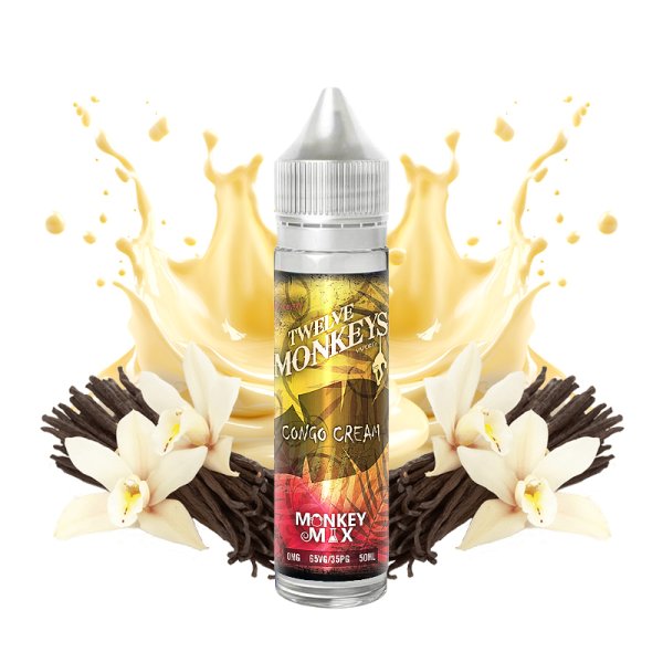Congo Cream Monkey Mix 0mg 50ml - Twelve Monkeys