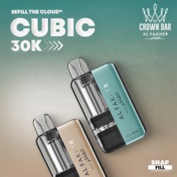 Cubic 30k Cartridge 10+2ml (1pcs) + E-liquids 20mg 10ml (2pcs) - Crown Bar by Al Fakher