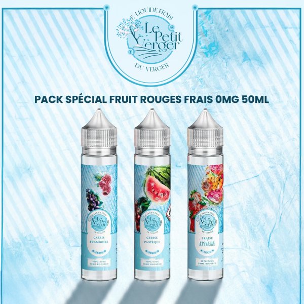 Pack Spécial Fruit Rouges Frais 0mg 50ml (3pcs) - Le Petit Verger by Savourea Pack Spécial Fruit Rouges Frais 0mg 50ml (3pcs) - Le Petit Verger by Savourea