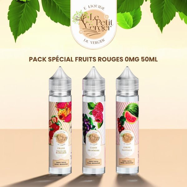Pack Spécial Fruits Rouges 0mg 50ml (3pcs) - Le Petit Verger by Savourea [Offre]