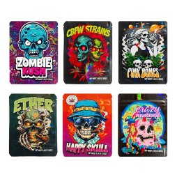 Pochette à Fermeture Pression Zombie & Skull 12.5x9.5cm