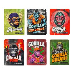 Gorilla & Monkey Snap-Closing Pouch 12.5x9.5cm
