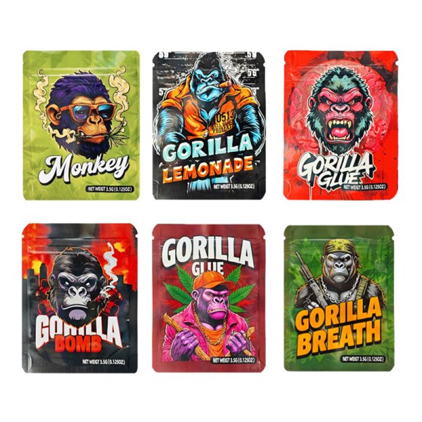 Pochette à Fermeture Pression Gorilla & Monkey 12.5x9.5cm