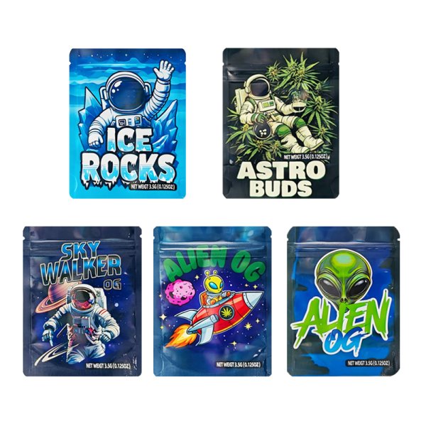 Space & Alien Snap-Closing Pouch 12.5x9.5cm