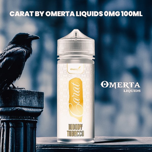 Woody Tobacco 0mg 100ml - Carat by Omerta Liquids