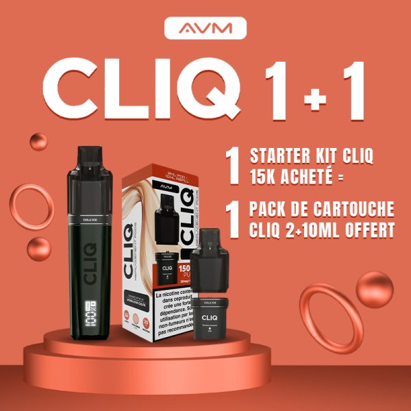 [Offre] 1+1 Starter Kit Cliq 15K Cola Glacée 2ml 2% - AVM