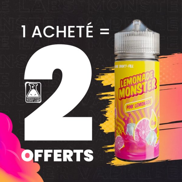 [Offer] 1+2 Pink Lemonade 0mg 100ml - Lemonade Monster by Monster Vape Labs