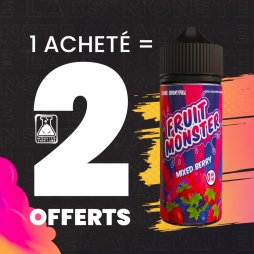 [Offer] 1+2 Mixed Berry 0mg 100ml - Fruit Monster by Monster Vape Labs