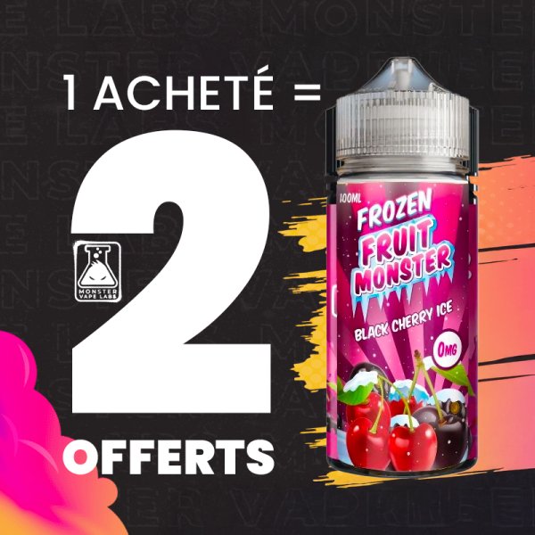 [Offer] 1+2 Black Cherry Ice 0mg 100ml - Frozen Fruit Monster by Monster Vape Labs