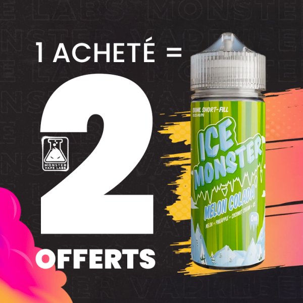 [Offer] 1+2 Melon Colada 0mg 100ml - Ice Monster by Monster Vape Labs