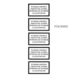 Grandes Étiquettes d'Avertissement sur la Nicotine (5pcs)