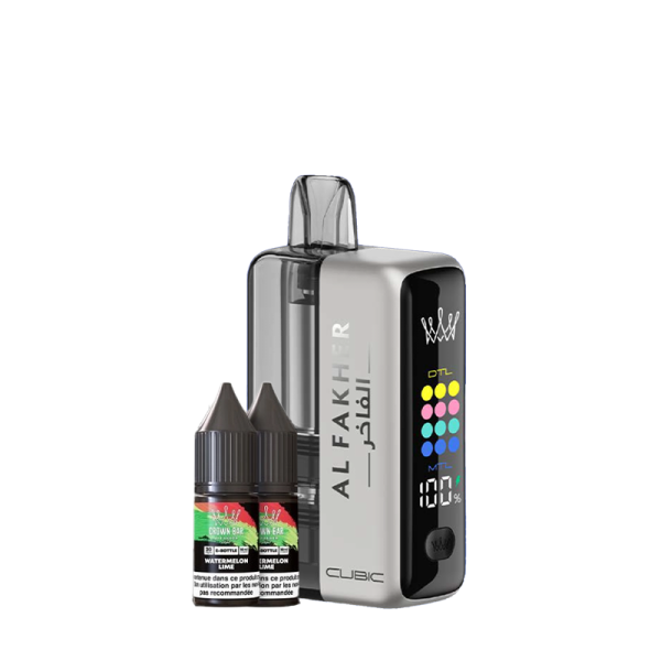 Starter Kit Silver White Cubic 30k 20mg - Crown Bar by Al Fakher