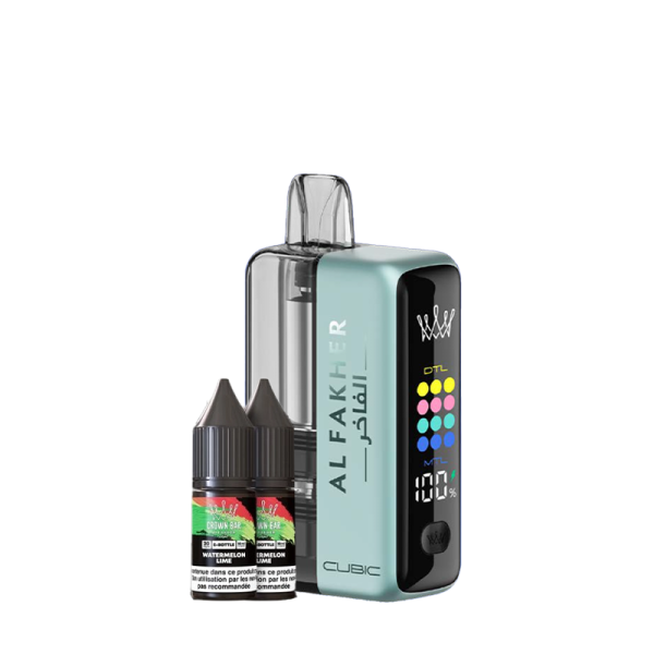 Starter Kit Teal Cubic 30k 20mg - Crown Bar by Al Fakher