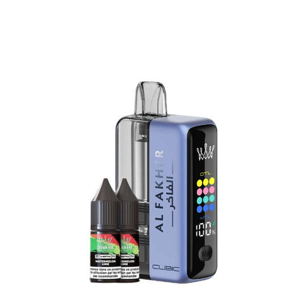 Starter Kit Blue Cubic 30k 20mg - Crown Bar by Al Fakher