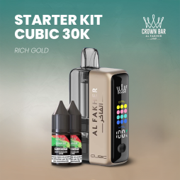 Starter Kit Rich Gold Cubic 30k 20mg - Crown Bar by Al Fakher