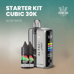 Starter Kit Silver White Cubic 30k 20mg - Crown Bar by Al Fakher