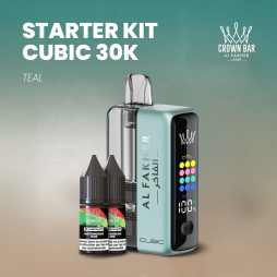 Starter Kit Teal Cubic 30k 20mg - Crown Bar by Al Fakher