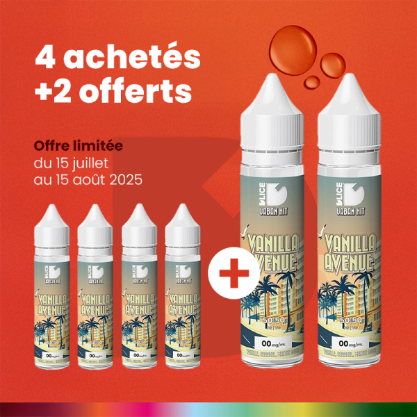 [Offer] 4+2 Vanilla Avenue 0mg 50ml - Urban Hit by Dlice