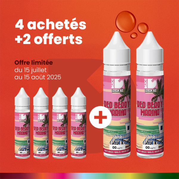 [Offer] 4+2 Red Berry Marina 0mg 50ml - Urban Hit by Dlice
