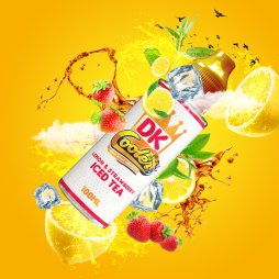 Lemon and Strawberry Iced Tea 0mg 100ml - DK Cooler by Donut King
