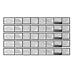 Large Nicotine Warning label (5pcs)