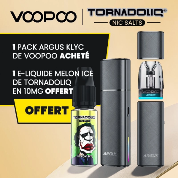 [Offre] 1+1 Argus Klyc & Melon Ice - Voopoo x Tornadoliq