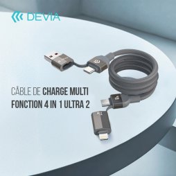 Câble de Charge Multi Fonction 4 in 1 Ultra 2 (1pcs) - DEVIA