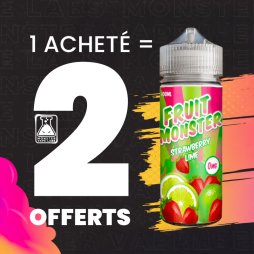 [Offre] 1+2 Strawberry Lime 0mg 100ml - Fruit Monster by Monster Vape Labs