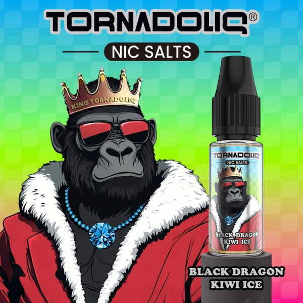 [Sample] Black Dragon Kiwi Ice 20mg 10ml - Tornadoliq