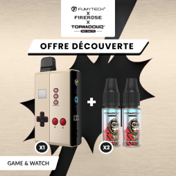 [Offre Découverte] Pack n°1 Klip's Game and Watch + 2 E-liquides Tornadoliq - Fumytech & Firerose x Tornadoliq