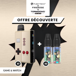 [Offer] Kit n°1 Klip's Game and Watch + 2 Tornadoliq E-liquids - Fumytech & Firerose x Tornadoliq