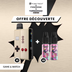 [Offre] Pack n°1 Klip's Game and Watch + 2 E-liquides Tornadoliq - Fumytech & Firerose x Tornadoliq