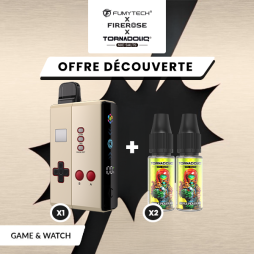 [Offre Découverte] Pack n°2 Klip's Game and Watch + 2 E-liquides Tornadoliq - Fumytech & Firerose x Tornadoliq