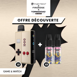 [Offre] Pack n°2 Klip's Game and Watch + 2 E-liquides Tornadoliq - Fumytech & Firerose x Tornadoliq