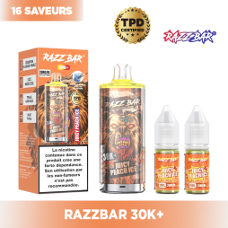 Pack 30K 650mAh 20+2ml / 2% - RazzBar