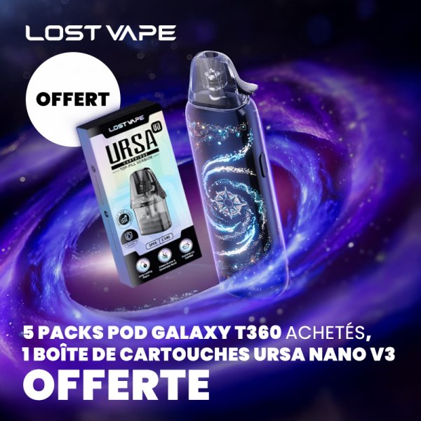 [Offer] Buy 5 Galaxy T360 Pod Kits, Get 1 Box of Ursa Nano V3 Cartridges Free - Lost Vape