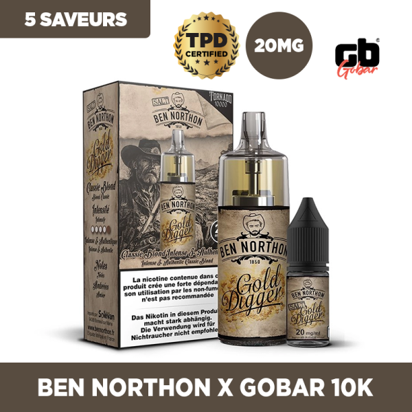 [Destock] Tornado 10K 800MAh TPD EU Ben Northon 10ml / 2% - Ben Northon x Tornado 10k by Gobar
