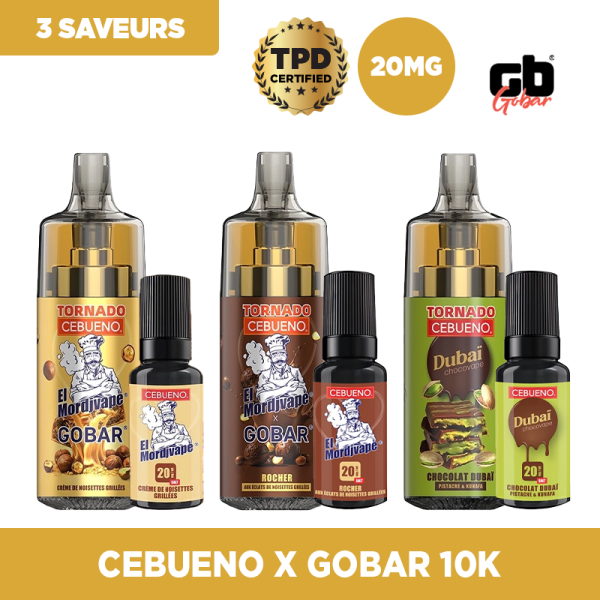 [Black Friday] Tornado 10K 800mAh TPD EU Cebueno 10ml / 2% - Cebueno x Tornado 10K by Gobar
