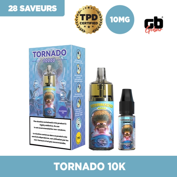 Tornado 10K 800mAh TPD EU 1% 10ml - Gobar