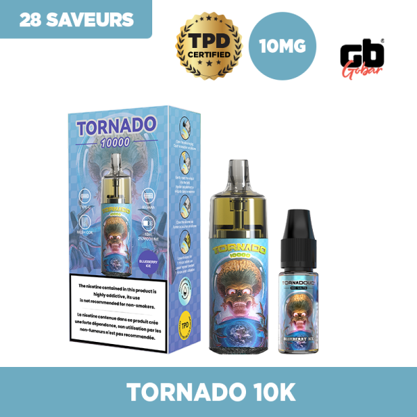 [Destockage] Tornado 10K 800mAh TPD EU 1% 10ml - Gobar