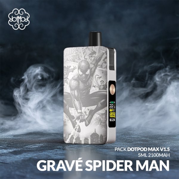 Kit DotPod Max V1.5 5ml 2100mAh Engraved Spider Man - Dotmod