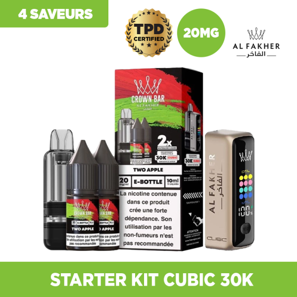 Starter Kit Rich Gold Cubic 30k 20mg - Crown Bar by Al Fakher