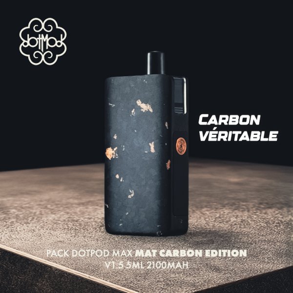 Kit DotPod Max Mat Carbon Edition Carbon Véritable 5ml 2100mAh - Dotmod