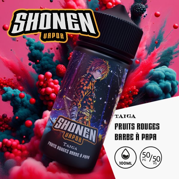 Taiga (Fruits rouges/Barbe à papa) 0mg 100ml - Shonen Vapor