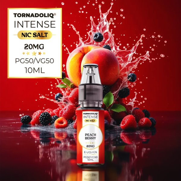 Peach Berry Nic Salts 10ml - Intense by Tornadoliq