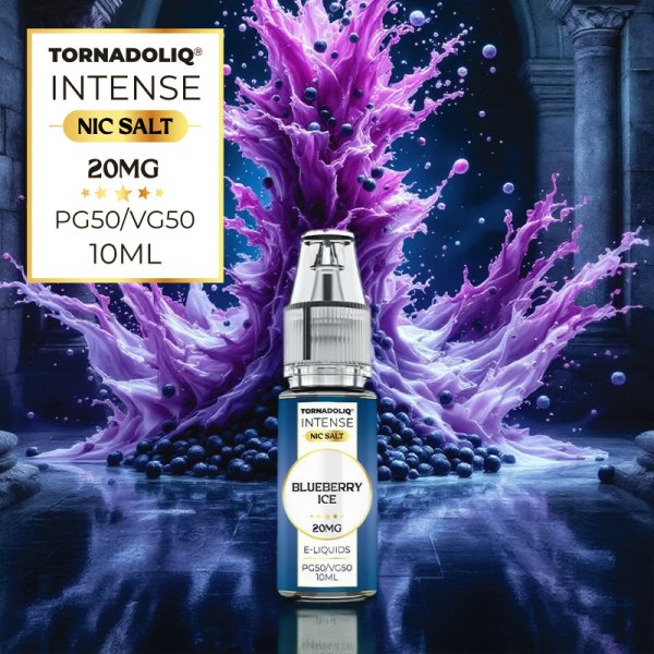 Blueberry Ice Nic Salts 10ml - Intense by Tornadoliq