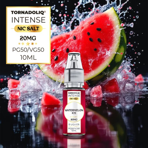 Watermelon Ice Nic Salts 20mg 10ml - Intense by Tornadoliq
